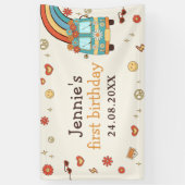 ワングルービーレトロレインボー1st誕生日 横断幕 (縦)