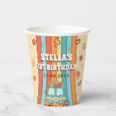 ワングルービーレトロレインボー1st誕生日 紙コップ (正面)