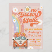 ワングルーヴィベビー誕生日パーティー 招待状 (正面/裏面)