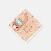 ワングルーヴィーバーベレトロレインボー1st誕生日 スタンダードカクテルナプキン (角)