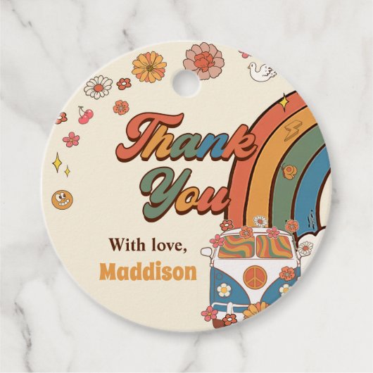 ワングルーヴィーバーベレトロレインボー1st誕生日 フェイバータグ (正面)