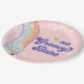 ワングルーヴィーバーベレトロレインボー1st誕生日 ペーパープレート (アングル)