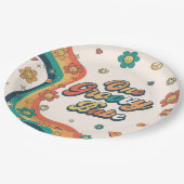 ワングルーヴィーバーベレトロレインボー1st誕生日 ペーパープレート (アングル)