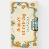 ワングルーヴィーバーベレトロレインボー1st誕生日 横断幕 (縦)