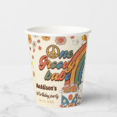 ワングルーヴィーバーベレトロレインボー1st誕生日 紙コップ (正面)