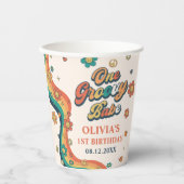 ワングルーヴィーバーベレトロレインボー1st誕生日 紙コップ (正面)