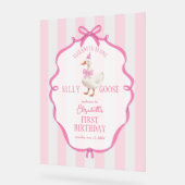 ワングースピ間抜けッククボウ最初の誕生日へようこそ アクリルサイン (傾斜)