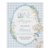 ワングースブルー間抜け1stバースデーウェルカムサイン ポスター (正面)