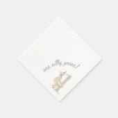 ワングース間抜けファースト誕生日ナプキン スタンダードカクテルナプキン (角)