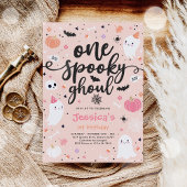 ワングール不気味かわいいハロウィーン幽霊1歳の誕生日 招待状