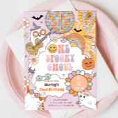 ワングール不気味レトロハロウィンファースト誕生日 招待状