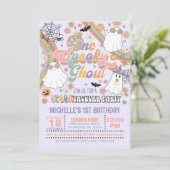 ワング不気味ール誕生日招待状 – 少女/紫 招待状 (スタンド正面)