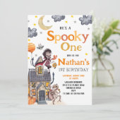 ワンコスメ不気味ットパーティーハロウィーン誕生日 招待状 (スタンド正面)