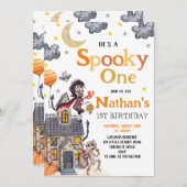 ワンコスメ不気味ットパーティーハロウィーン誕生日 招待状 (正面/裏面)