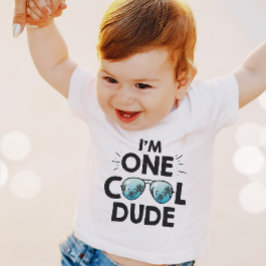 ワンコールドュード サングラス サマーシャツ 1歳の誕生日 ベビーTシャツ