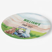 ワンゴルフの水彩穴1日の誕生日 ペーパープレート (アングル)