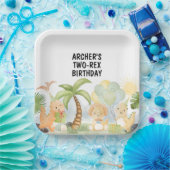 ワンサウルス恐竜誕生日 ペーパープレート (パーティー)