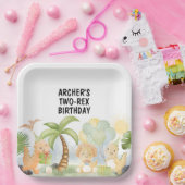 ワンサウルス恐竜誕生日 ペーパープレート (パーティー)