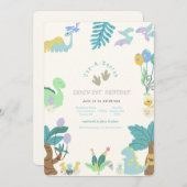 ワンサウルス恐竜誕生日 招待状 (正面/裏面)