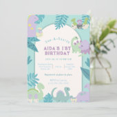 ワンサウルス恐竜誕生日 招待状 (スタンド正面)