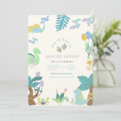 ワンサウルス恐竜誕生日 招待状 (スタンド正面)