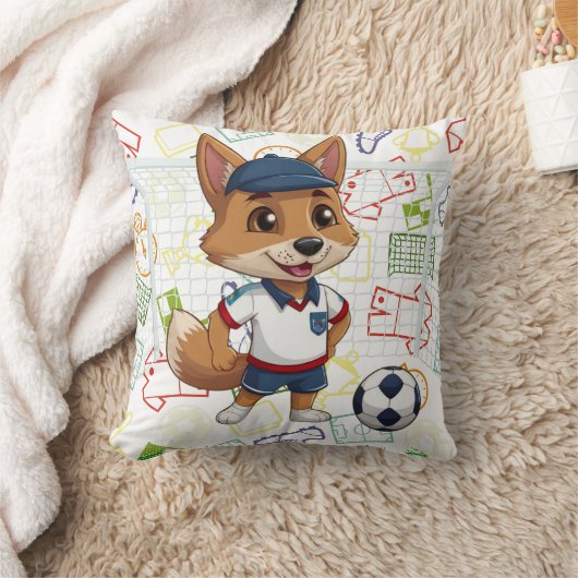 ワンサッカーカイオテプリント クッション (ブランケット)