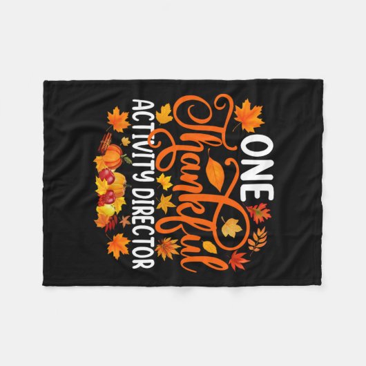 ワンサンクフルアクティビティディレクター秋秋サンクスグ フリースブランケット (正面(横))