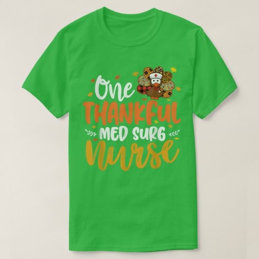 ワンサンクフルスリングナースターキーレオパード感謝祭 Tシャツ (デザイン正面)