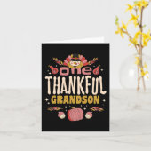 ワンサンクフルソングティー秋秋サンクスギビング カード (黄色い花)