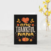 ワンサンクフルナナ秋サンクスギビング祖母 カード (黄色い花)