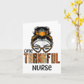 ワンサンクフルナースヒョウBUNサンクスギビング秋S カード (黄色い花)