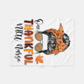 ワンサンクフルナースメッシーパン秋ナース感謝してい フリースブランケット (正面(横))