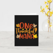 ワンサンクフルママ秋秋母サンクスギビング カード (黄色い花)