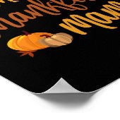 ワンサンクフルママ秋秋母サンクスギビング ポスター (角)