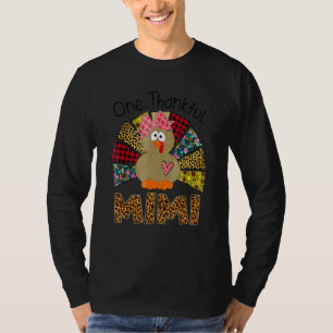 ワンサンクフルミトルコファミリーレオパートサンクギヴィン Tシャツ