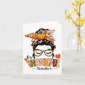 ワンサンクフル先生おもしろいメッシーバン秋サンクスシ カード (黄色い花)