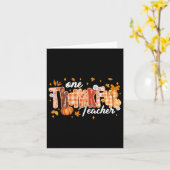 ワンサンクフル先生サンクスギビングカボチャ秋オート カード (黄色い花)