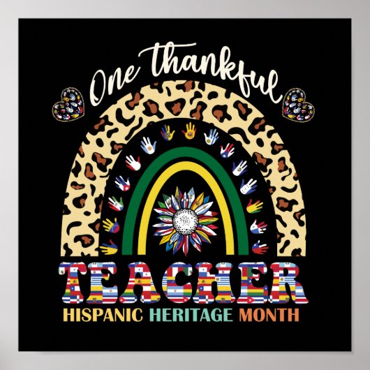 ワンサンクフル先生ヒスパニック伝統月 ポスター (正面)