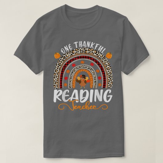 ワンサンクフル読先生感謝虹 Tシャツ (デザイン正面)