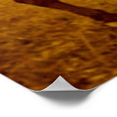 ワンショットオンホース馬ヴィンテージセピア ポスター (角)