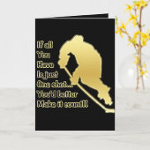 ワンショットホッケーグリーティングカード カード (黄色い花)