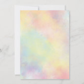 ワンスイートガール パステルユニコーンドーナツ バースデー 招待状 (裏面)