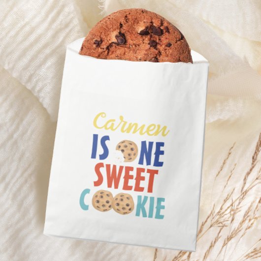 ワンスイートクッキーカラフルファースト誕生日 フェイバーバッグ