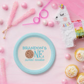 ワンスイートクッキーブルーファースト誕生日 ペーパープレート (パーティー)