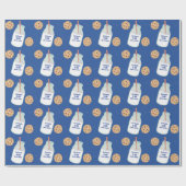 ワンスイートクッキーブルーボーイズ最初の誕生日 ラッピングペーパー (フラット)
