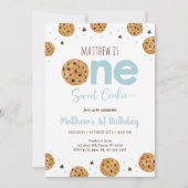 ワンスイートクッキーボーイファースト誕生日 招待状 (正面)