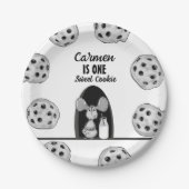 ワンスイートクッキーマウスファースト誕生日 ペーパープレート (正面)