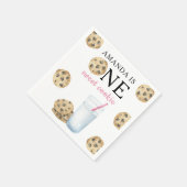 ワンスイートクッキー&ミルクガールファースト誕生日 スタンダードカクテルナプキン (角)