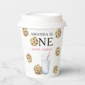 ワンスイートクッキー&ミルクガールファースト誕生日 紙コップ (正面)