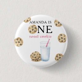 ワンスイートクッキー&ミルクガールファースト誕生日 缶バッジ